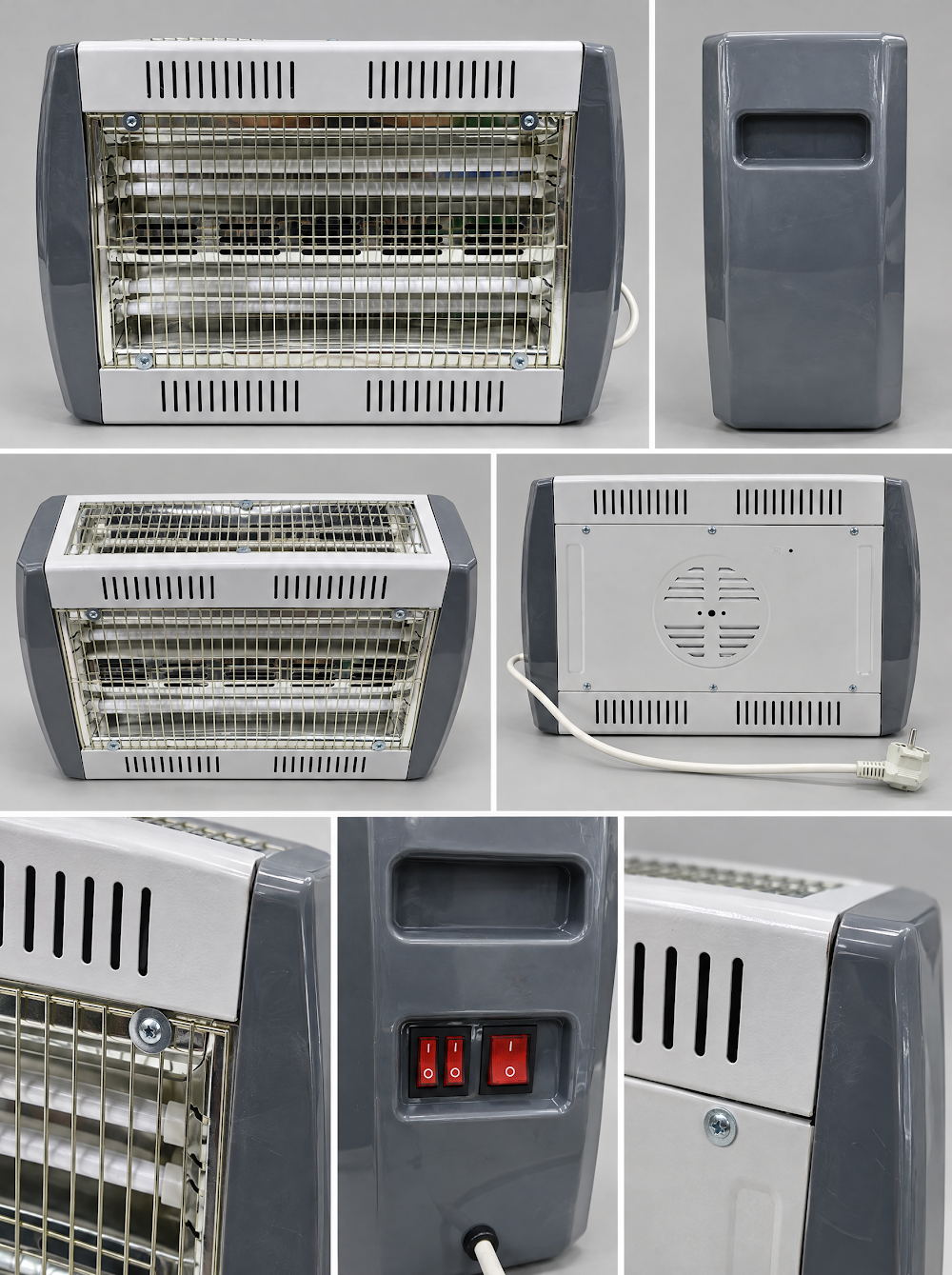 Кварцевый обогреватель VEKO VK-2000 (2000 Вт, 4 ступени, обогрев сверху и спереди)