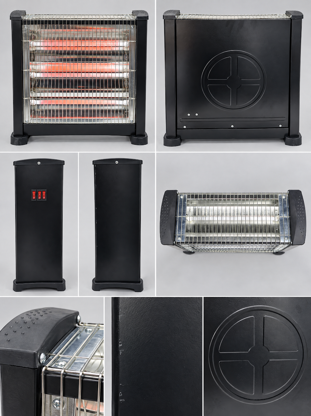 Кварцевый обогреватель MINIX 1502H (квадратный, чёрный, 2000 Вт)