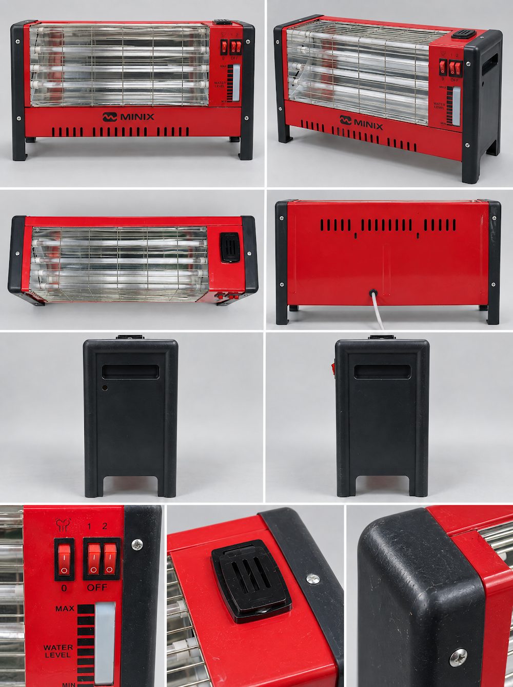 Кварцевый обогреватель MINIX K-2000 (красно-чёрный, 1600 Вт)